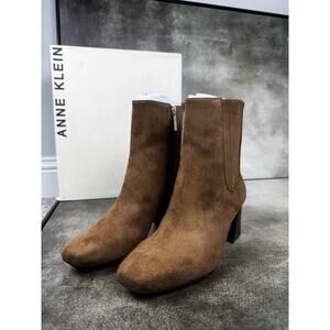 Anne Klein Akalisia Walnut Ankle Booties 6M ALIS02F9 NIB
